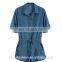 Women Long Sleeve Denim Jeans Jumpsuit Bodysuit Shorts Romper Playsuit