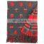 inner mongolia soft 100% lambs wool tartan check plaid shawl scotland ladies woolen thick winter warm wool scarf
