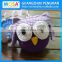 Baby Girl Crochet Stuffed Animal OWL Doll With Ears Lavender + Purple Color Yellow Break