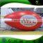 Customized Logo Large Red Inflatable Blimp With White Tails / Advertising Inflatable Helium Airship Balloon For Trade Show