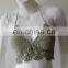 100% Cotton Green Crochet Halter Bikini Top