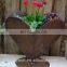 Irregular shape rusty crten steel garden flower pots in custom size