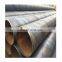 en10219 s355 s355J2H s355JR sprial welded steel pipe for construction materials with black oil painting