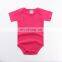 Summer pure color 100% cotton baby jumpsuit short sleeves rompers