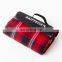 Custom Print Picnic Blanket Fleece Picnic Blanket Leather Strap For Convenient