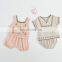 Newborn Clothes Suit Summer Girl Set National Embroidery Short-sleeved Jacket Trousers Two-piece Cotton Suit Baby Girl Clothes