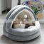 Manufacturer wholesale warm plush soft pp cotton yurt folding cat bed