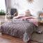 China factory direct supply cheap 100% polyester aloe cotton reactive printing queen size floral summer blanket