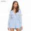 Hot Selling OL Sexy Deep V Elastic Waist Jumpsuits
