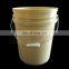 5 Gallon Economy PP White Plastic Buckets with Lid