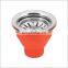 Plug Kitchen Plastic Waste Basin Pipe P-trap Bathroom Sink Overflow Pop-up Brushed Nickel Drain