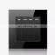 EU UK Standard Home Wall Socket Push Button On/Off Light Switch,4 gang 2 Way