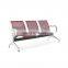 Silver 3-seater Stainless Steel Accompanying Chair Waiting Chair for Patient use