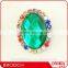 Fancy Designer Metal Brooch With Rhinestone Decoration
