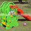 Children Indoor Plastic small elephant slide with basketball stand toys