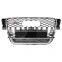 RS5 front grill for Audi A5 S5 B8 auto body kit front honeycomb grille with lower frame quattro style 2009 2010 2011
