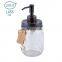 High quality wholesale Stainless steel bronze pump shampoo bottle round shape glass cream mason jar