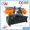Double column metal straight cutting hydraulic horizontal band saw for wood