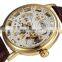 Sewor 605-1 Men Skeleton Automatic Mechanism Mechanical Watches Leather Strap Best Men Wrist Watch