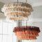 Nordic Creative Design Ceiling Hanging Light For Living Room Bedroom Homestay Hand-Woven Pendant Lamp LED Tassel Chandelier