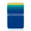 vertically Genuine Leather transparent window Colorful ID Credit Card Holder or Business Name Card Case pocket wallet