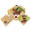 Bamboo Cheese Board and Knife Set Wooden Charcuterie Bamboo Platter & Serving Meat Tray w/Slide-Out Drawers