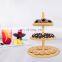 Natural Large Bamboo Wooden 3 Tier Round Dessert Display Stand Serving Tray