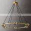 Glass Ball LED Chandelier Brass Pendant Light Luxury Ceiling Hanging Lamp for Home Project Hotel