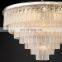 Modern luxury interior decoration round Glace series frosted glass chandelier spiral staircase living room lighting