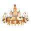 Church big project golden chandeliers for mosque