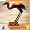 Bronze crane sculpture for hotel decoration