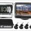 Auto parking rear view camera with lcd monitor and 4 sensors for truck