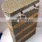 4 pieces set: 1 seagrass laundry basket+2 storage tray+1 waste basket