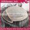 China  best sale brazillian human hair body wave pu around full lace grey toupee
