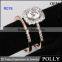 2016 hot sales rose14K solid gold jewelry ladies rings set AAAAA CZ