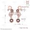 E1061 Wholesale Nickle Free Antiallergic White Real Gold Plated Earrings For Women New Fashion Jewelry