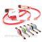 2016 certified high quality metal flat retractable 2 in 1 usb cable