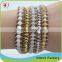 Fashion Pink Stone Mix Stainless Steel Bead Wrap Leather Bracelet