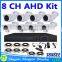 8CH AHD DVR Kit 1.3 MP AHD CCTV System 8Pcs Outdoor IR bullet Camera