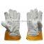 Welder Cowhide Labor Thick Heat Resistant Leather Gloves