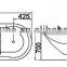 cUPC certified bathtub shower combination, abs bathtub, bathtub spa