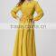 2015 Fashion Dubai abaya wholesale islamic chiffon belt long dress modern kaftan jubah