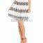 New Fashion midi length back and white stripe summer white skirt for office women