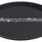 25 * 20 Inch Black Oval Polyethylene Non Slip Service Tray