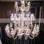 Large antique gold crystal chandelier pendant lighting for hotel,restaurant ,hall,villa