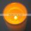 4x8 inch yellow flickering big pillar outdoor battery led candle