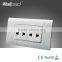 2016 Hot Sales Wallpad 110-250V PC Frame Double 3 Pin US Socket Outlet Flower Pattern 118*72mm                        
                                                Quality Choice