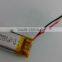 3.7v 65mAh small rechargeable lipo battery 401221