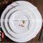 Ceramic dinner beautiful white round flat plate and dish