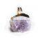 Druzy amethyst alloy with gold plated ring